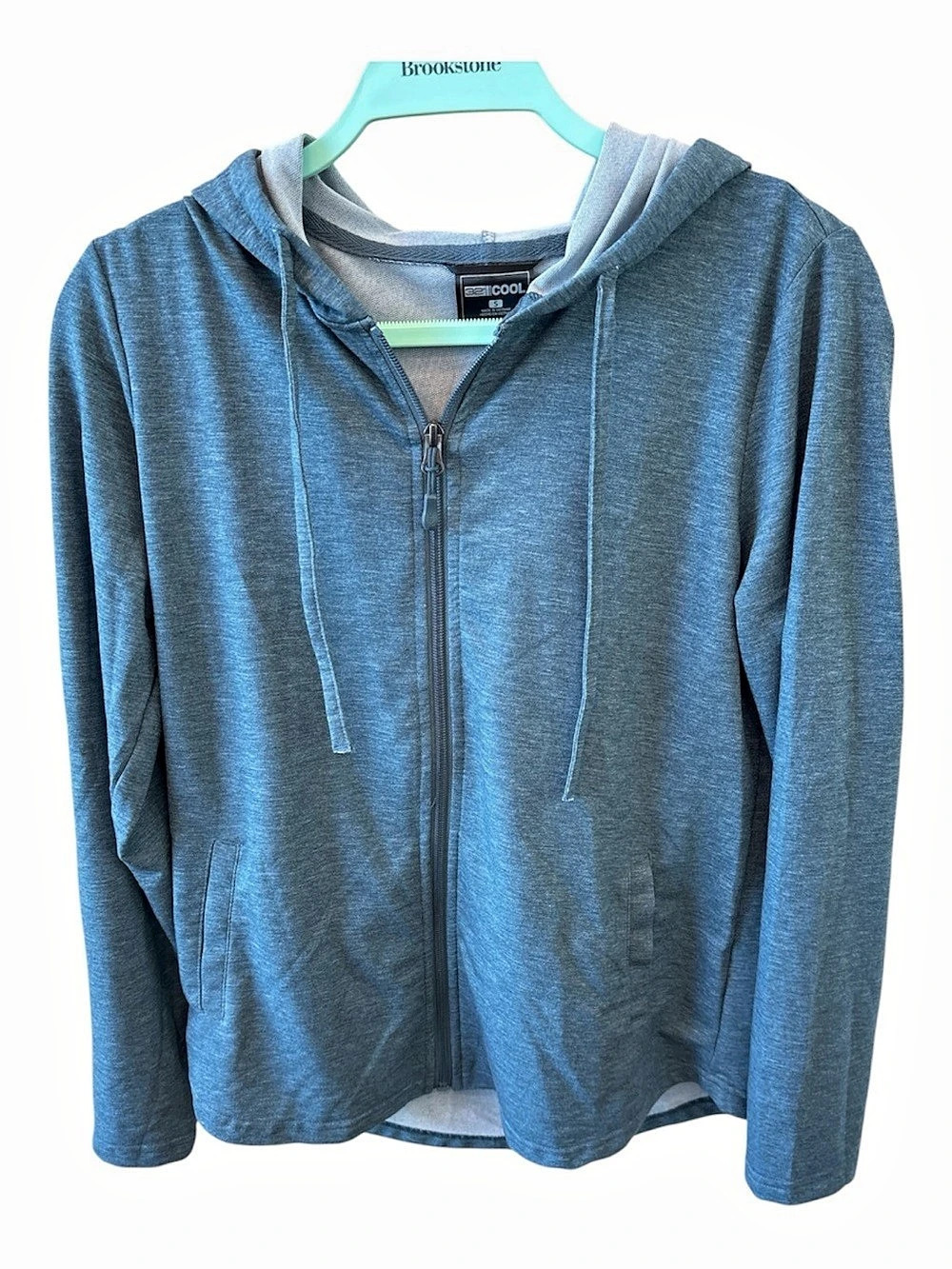 32 Degrees COOL Blue Full-Zip Hooded Jacket Small